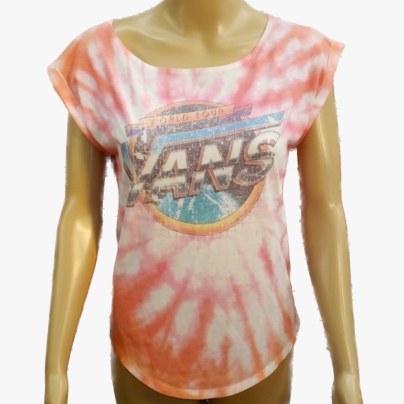 Vans 2013 Tie Dye Warped World Tour T-Shirt Size Small - Picture 1 of 7